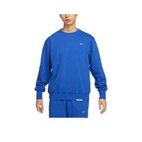 Vienos spalvos Nike sportinis laisvalaikio džemperis su apvalia kaklo iškirpte vyrams EU M mėlyna