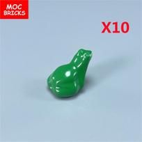 MOC Bricks Frog lobster Turtle Clown fish Little Mermaid For Building Blocks Part Compatible Assembles Particles Children's Toys green