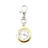 Pocket Watch Waterproof Quartz Movement Ultra-quiet Large Screen with Lobster Clip Record Time Ultra-Light Battery-operated Unisex Keychain Watch auksinė