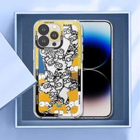 Simpsonų linksma šeima dėklas Apple iPhone 16e 17 Air XS XR 13 12 11 17 Pro Max 7 8 SE 15 14 16 Plus minkštas dangtelis iPhone 12 black