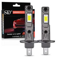2Pcs 25000LM H4 H7 LED Headlight Bulbs 1:1 Mini Canbus H1 H3 H11 H8 Led 9005 HB3 9006 HB4 Car Headlamp Fanless DRL Light Auto Fog Lamp 12V 6000K White H1