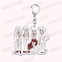 Maneskin Ethan Keychains for Women Accessories Aesthetic Damiano David Thomas Raggi Eurovision Music Keyring Fans Friends Gifts white