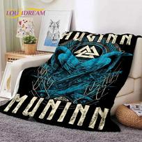 Nordic Viking Odin Valhalla Valknut Soft Flannel Blanket for Beds Bedroom Sofa Picnic,Throw Blanket for Outdoor Leisure Nap Gift 75x90cm