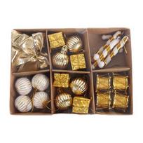 24 Vnt./Dėžutė Kalėdinė Eglutės Papuošalo Dovanų Dėžutė Cukrinis Lazdelė Kamuoliukas Mini Kaspinėlis Kalėdinės Eglutės Kabantis Papuošalas Šventės Festivalio vakarėlio Dekoracija Pakabukas 1 Set raudona