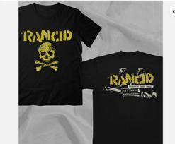 „Rancid 90s Punk Rock Band“ retro juodi dvipusiai marškinėliai 4XL gray