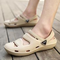 Summer Men's Thick-Soled Hole Sandals – Large Size, Outdoor Beach Shoes for Couples. 40 ruda