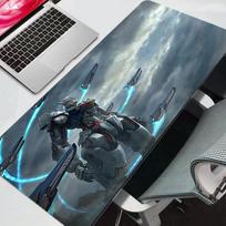 Large Mouse Pad Mobile Suit Gundam Carpet Laptop Pc Gamer Keyboard Mat XXL Mousepad Edge White Tassel Rubber Table Mat 30x80x0.2cm