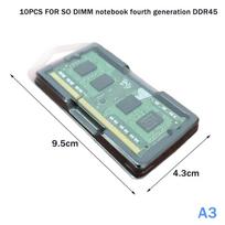 10Pcs So Dimm Ddr Ddr3 Ddr4 Ddr5 Memory Module Box Protective Case Cpu Packaging Case Plastic Memory Chip Protection Box 10PCS A3 gray