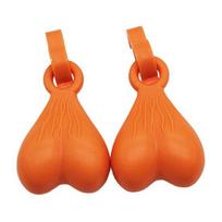 2 Pcs Shoe Nuts for Hole Shoes, Funny Ball Sack Shoe Charms, Novelty Shoe Accessories, Gag Gifts for Men red