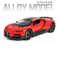 1:24 Tourbillon Bolide Alloy Sportscar Model Diecast Toy Door Opened Sound Light Pull Back Miniature Vehice Fashion Collectibles