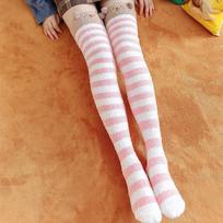 Sleep Socks With Added Padding And Thickening Calf Socks With Half Women's Knee-length Socks. One Size rožinė