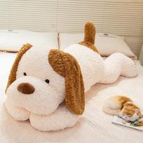 Didelė šuns pagalvė Pliušinis žaislas Lėlė Teddy šuns lėlė Vaikų raminanti šluostinė lėlė Gimtadienio dovana 65cm