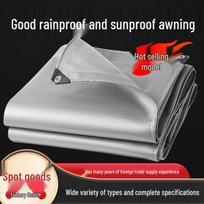 Cross Double Silver Waterproof Tarpaulin - Thick PE Sunscreen Tarp & Plastic Rain Cover 8x10=Qty 80