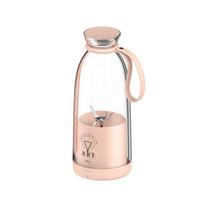 Portable USB juicer Fresh Juice Bottle Blender Plus 500ml  Wireless  Fruit Mixers 6 Blades 2400mAh Food Milkshake Ice Crush Cup rožinė