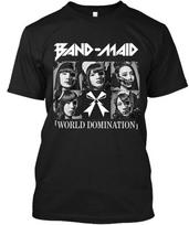 Band-Maid World Domination Japanese Heavy Metal Pop Rock Band T-Shirt S-5XL XXXL