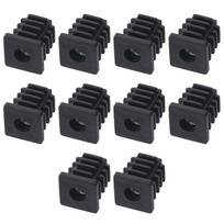10pcs Square Plastic Pipe Tube Wihtout M6 Hole Plug Pipe Plugs Blanking End Caps Nut Foot Pad Balance Wheel Accessories 13x13mm
