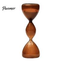 Healing Visual Hourglass 3-Tier Colorful Glass Timer, Borosilicate Ornament with Amber Wine Red Gradient, Decorative Timer Smooth Even Sand A