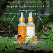 Ved Sanjeevani Sleep & Immunity Boost Combo – Includes Sleep Inducing Nabhi Oil and Seabuckthorn Immunity Nabhi Oil, Ayurvedic Wellness Oils for white