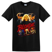 Blondie Rock Band Portrait Collage Retro Concert Graphic T Shirt Classic Music XL brown