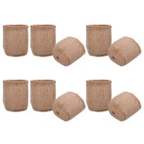 10Pcs Plant Grow Bags Burlap Roundbottom Breathable Garden Vegetable Tomato Potato Growing Pouches Outdoor Tomato Grow Bag 9X8X8CM brown