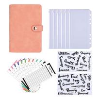 A6 Loose-leaf Leather Planner with Zipper Pocket and Binder Rings white