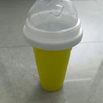 Smoothies Cup Ice Cream Maker Quick-Frozen Silicone Squeeze Cup DIY Milkshake Bottle Slushy Maker Water Bottle Cooling Cup 300ML gray