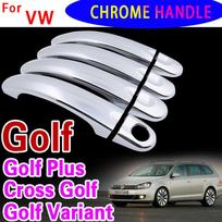 For Volkswagen Golf Variant Golf Plus Cross Golf VW 2004~2014 New Chrome Car Side Door Handle Cover Trim Sticker Car Accessories GolfPlus 04 to 14 gray