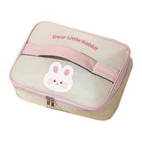 Stainless Steel Bento Box Microwave Safe 850/1500ml Leakproof Sealed Food Container Easy To Clean Rabbit 2/4/5 Grids for Lunch white
