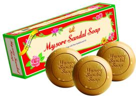 Mysore sandalų muilas, 450g (150x3) (Pakuotėje 3 vnt) red