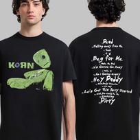 KORN Band Pullover Double-Sided T-Shirt, Gift for Rock Fans Unisex T-Shirt M beige