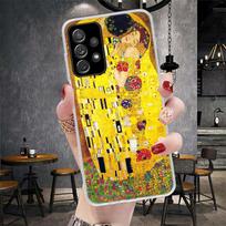 Kiss by Gustav Klimt Desig Soft Phone Case For Samsung Galaxy A13 A14 A15 A16 A17 A53 A54 A55 A56 A57 A33 A34 A35 A36 A37 A23 A2 Samsung A26 yellow