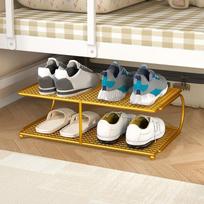 Bookshelf Large Capacity Metal Shoe Rack Space Saving Simple Shoe Stand Iron Storage Rack Bedroom black