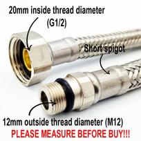 Flexible Steel Braided Hose M12X1/2  Length 60 Cm
