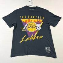 Mitchell & Ness Los Angeles Lakers LA NBA Hardwood Classics T Shirt Mens Small S S yellow