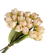 24 Bundles Artificial Tulip Flowers, Realistic Fake Tulips for Spring, Easter, Valentine's Day Home Decor, Wedding Centerpiece, Table Floral beige