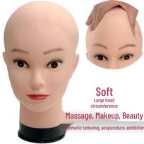 Soft Mannequin Head for Makeup, Tattooing, and Massage Practice