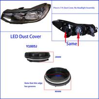 1 Pc For Chevrolet Trax Headlight Caps LED Extension Dust Cover Lamp Bulb Plug Shell Y1005J-1 black