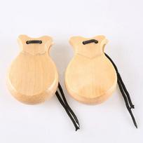 Wooden Spanish Castanets Hand Clapper Traditional Flamenco Dance Castanets With String Polished Edges Hand Castanets ruda