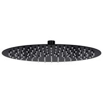 Rain Shower Head Stainless Steel 30 cm Round Black