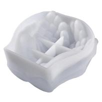 Hand Shape Cement Mold Flower Pot Mold Silicone Mold Hand Storage Dish Ashtray Mirror Two-Hand Jewelry Tray Mold Decoration white