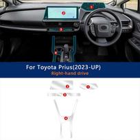 TPU Interior Sticker for Toyota Prius 2023-2026 Anti-Scratch Protective Film 8in LHD juoda