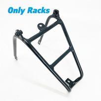 Folding Bike Luggage Carrier For Brompton Rear Rack Q-Type Aluminum Alloy Ultralight Racks With Easywheel Silver Black Rack 1pcs Black black