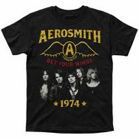 Aerosmith Get Your Wings t-shirt, rock and roll band tee, men's classic shirt L