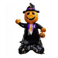 Halloween-Themed Witch Grim Reaper Balloon Set 2026 Festival Party Decor Helium Balloons for Home Room Haunted House Scary Atmosphere Ornament Pumpkin Man, 1Pack black