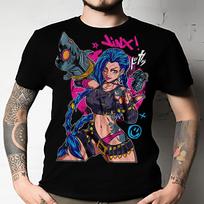 Men's and Women's unisex T-Shirts Jinx Arcane S įvairiaspalvis