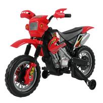 Children's Electric Motocross 3 to 6 Years 6 V headlights horn music 102 x 58 x 66 cm Red and Black 102 x 58 x 66 cm