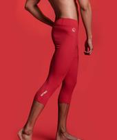 LESTE Men'S Leggings Skinlab Chillex 3/4 Length Red Red/L red