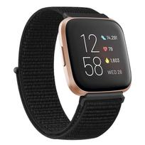 Nylon Strap for Fitbit Versa3 Lite Versa 2 Band Smart Watch Replacement Watchbands Correa Loop Bracelet Fitbit Versa 3 Sense Ban For Fitbit Versa 3 black