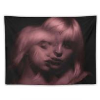 Billie Eilish Double Exposure Tapestry Dark Aesthetic Wall Hanging For Dorm Bedroom Living Room Ethereal Decor 100X70CM brown