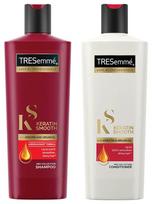 Tresemme Keratin Smooth Shampoo, 340Ml & Keratin Smooth Conditioner, 340 Ml black